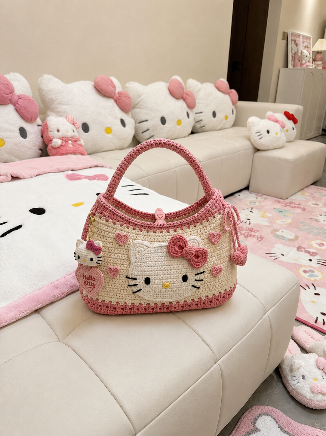Kitty Crochet hand bag