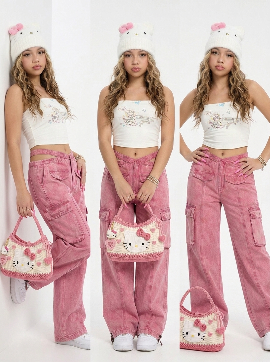 Kitty Crochet hand bag