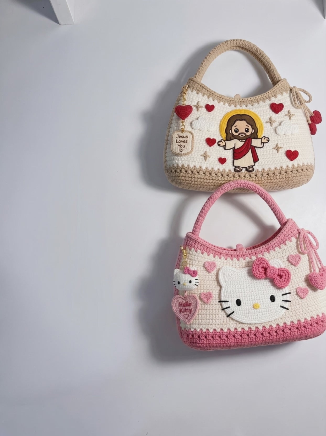 Kitty Crochet hand bag