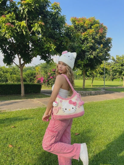 Kitty Crochet hand bag